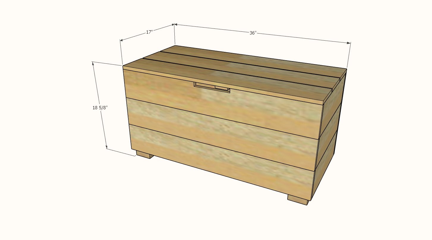 Ana white modern cedar shop outdoor storage bench